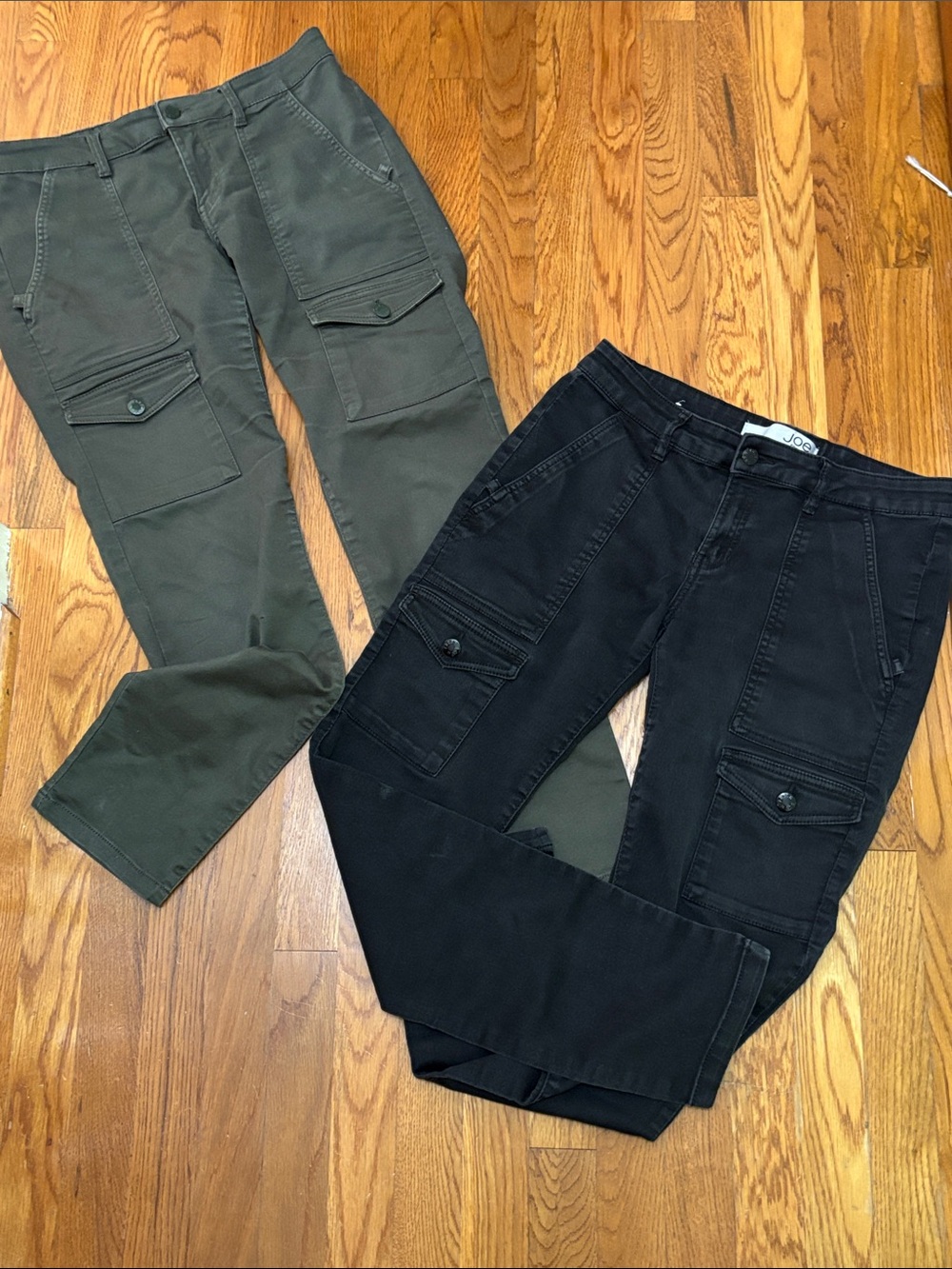 Joe Fresh Women's Cargo Pants Duo - Black & Olive